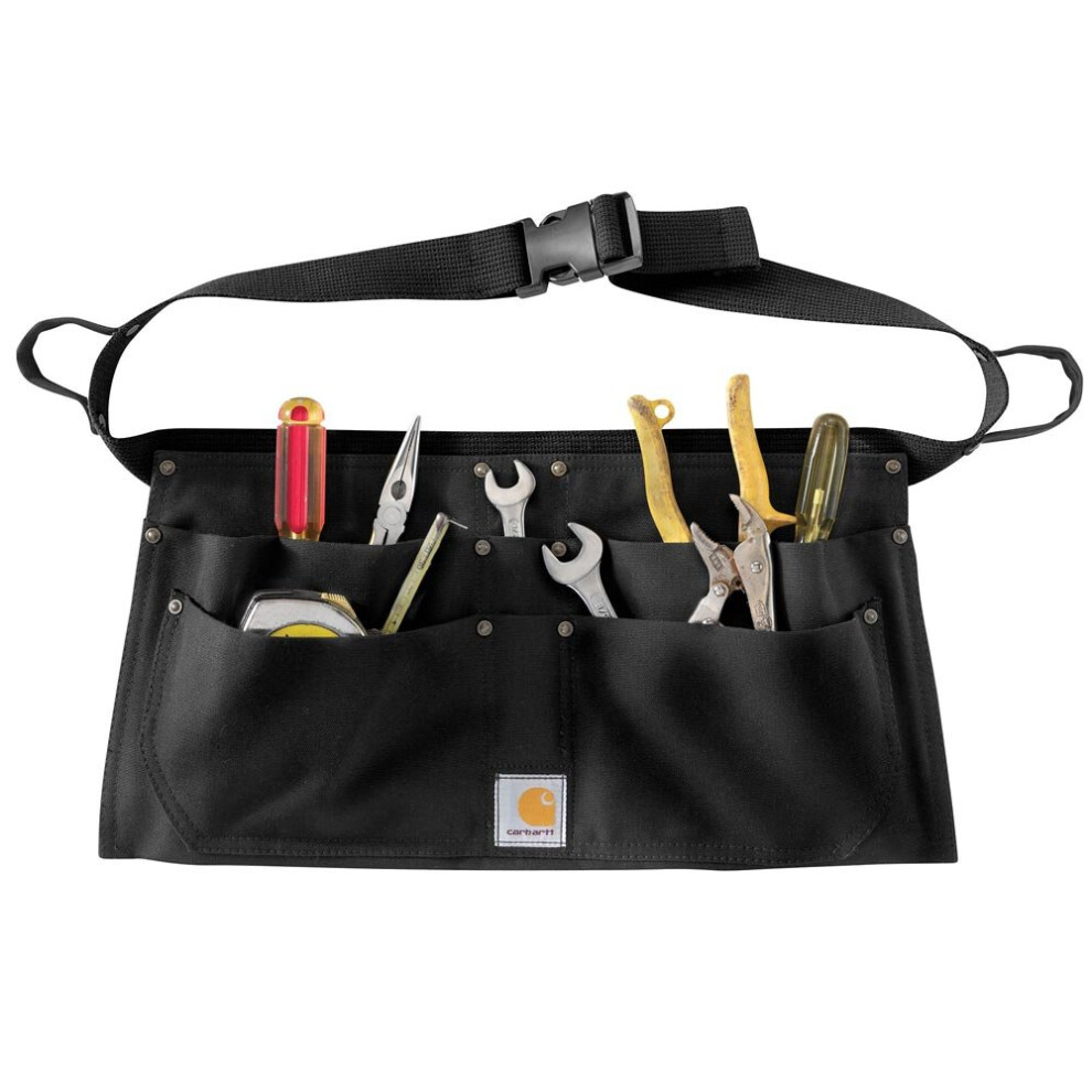 Carhartt Men's 100 Percent Cotton Adjustable Duck Nail Apron Black XX-Large