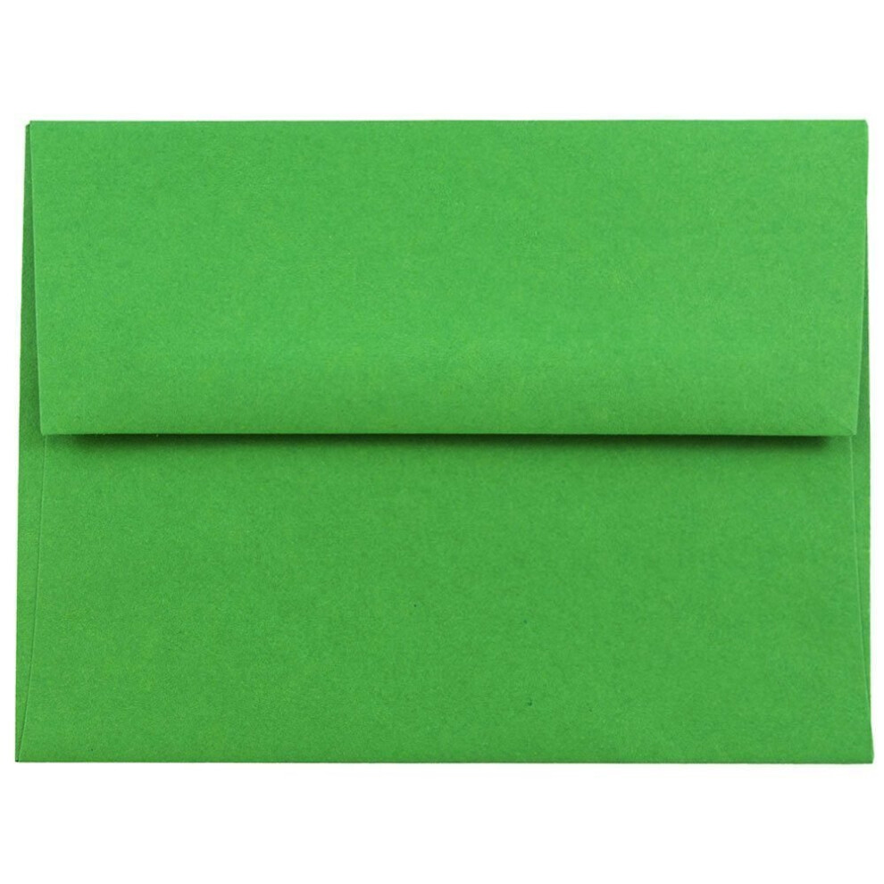 Enveloppes d'invitation couleur A2 JAM PAPER - 4 3/8 x 5 3/4 - Vert recycl    - 250/bo   te