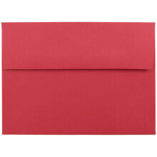 JAM PAPER A7 Farbige Einladungsumschlge  5 1/4 x 7 1/4  Rot recycelt  Gropackung 250/Karton