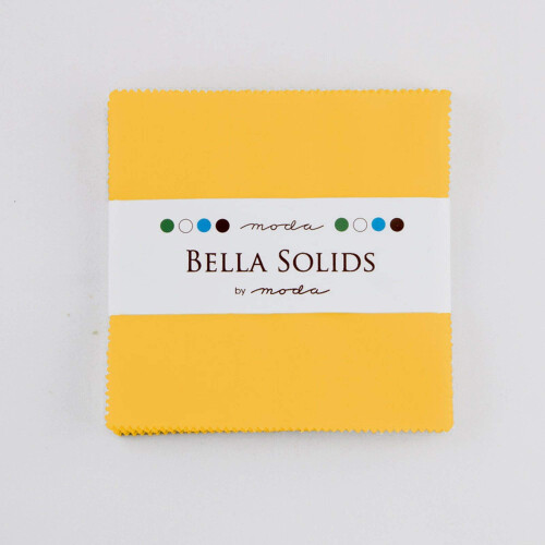Moda Fabricsin Bella Solids Yellow Moda Charm Pack; 42-5"" peittoruudut