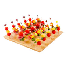 Restaurantware 12 x 12 x 1 tommer Pick Stand 1 Robust spyd Holder - Med 20 slots b?redygtig bambusplukket til buffeter banketter eller cateringbe