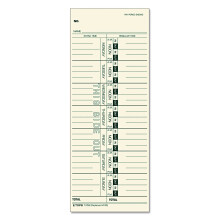TOPS 12593 Tijdkaart voor Acroprint/IBM/Lathem/Simplex Wekelijks 3 1/2 x 9 100/pak