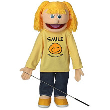 25"""" Smile Jesus Loves You Peach Girl Full Body Christian Ministry Puppet