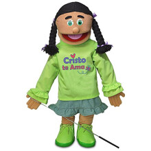 25"""" Cristo Te AMA Hispanic Girl Full Body Christian Ministry Puppet