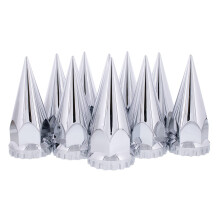 United Pacific 10569 33 mm x 4 chroom kunststof Super Spike draadmoerafdekkingen 33 mm draadmoerfitting vrachtwagenaccessoires - verpakking van 10