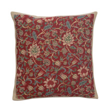 Charlotte Home Furnishings Fleurs De Morris Rode Vierkante Kussensloop - 16 X 16 Decoratieve Boho Kussenhoes