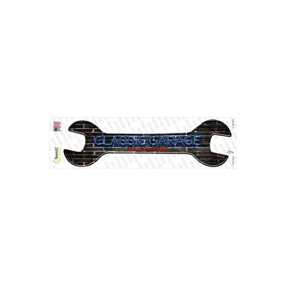 Smart Blonde W-121S-M Classic Garage Novelty Wrench Sticker Decal - Medium 792636033865