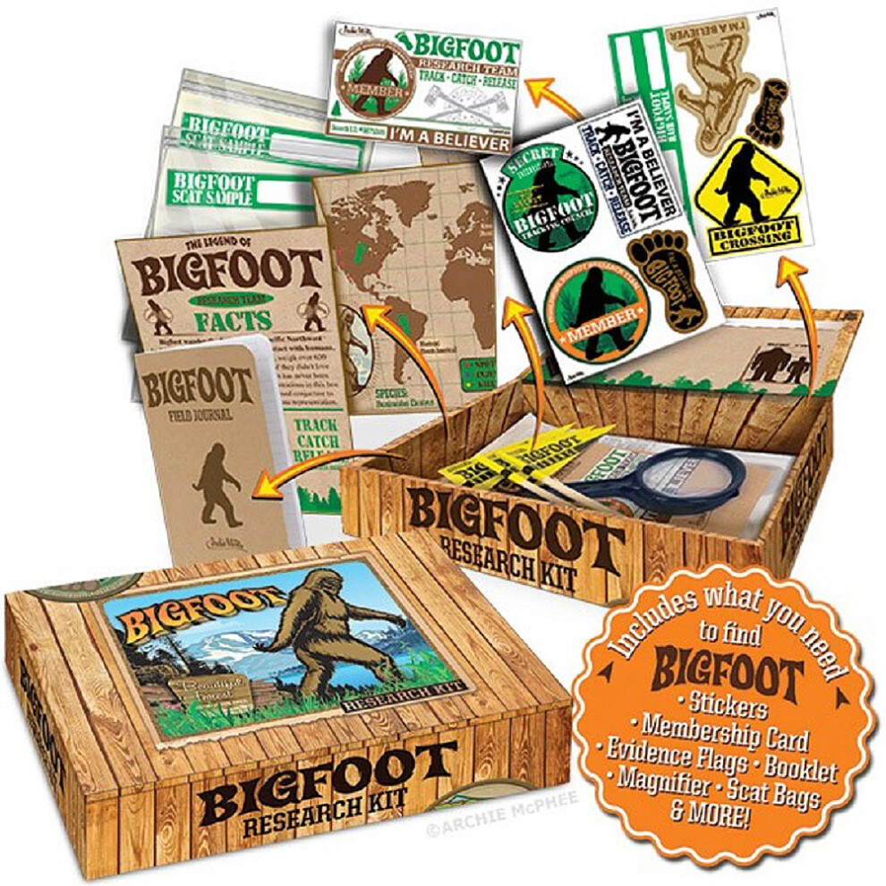 Kit De Recherche En Plein Air Archie Mcphee Accoutrements Bigfoot Sasquatch, Cadeau Fantaisie Multicolore 18 Cm X 12 Cm X 3,8 Cm-image