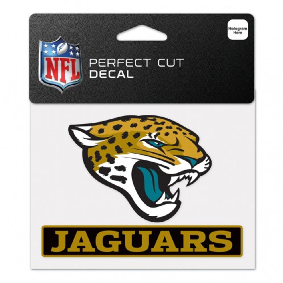 Jacksonville Jaguars Decal 4.5X5.75 Perfect Cut Color 032085484758