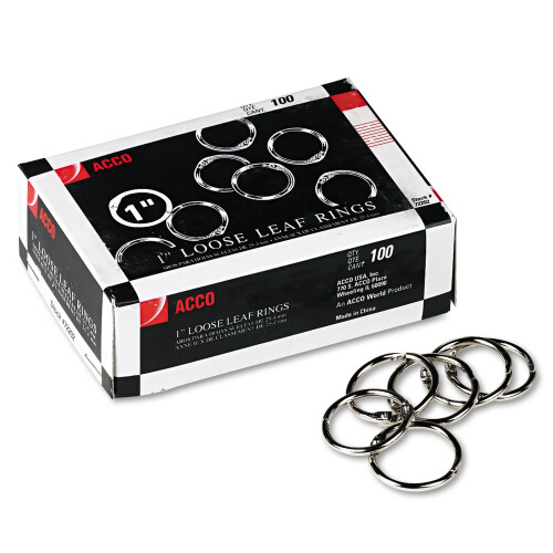 ACC72202 - Bokringar i metall 1"""" Diameter 100/lda 2