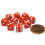 Ensemble de 10 dés carrés rouges D6 8mm avec points blancs par Koplow Games 3