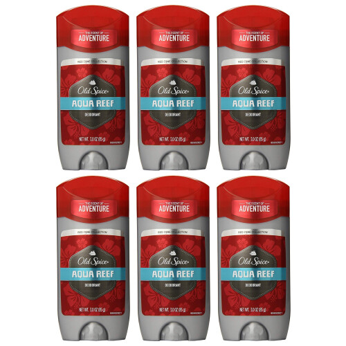 Old Spice Old Spice Deodorant Aqua Reef, Gr      e 3 oz. (6er-Pack)