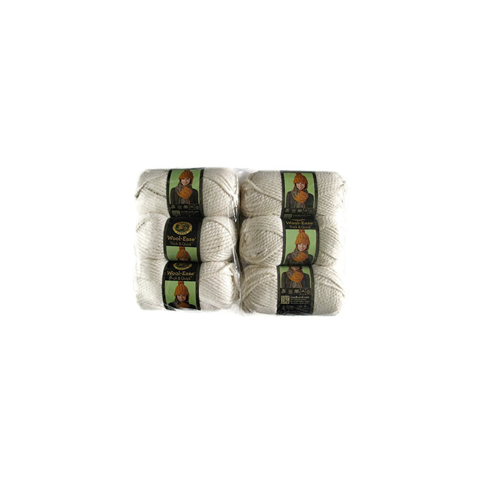 Lion Brand Yarn Wool-Ease Thick and Quick Yarn  (6-Pack)  Fisherman 640-099