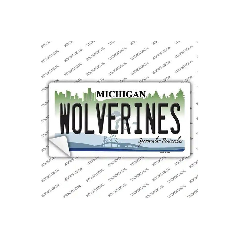 Smart Blonde Lp-6108S-L Michigan Wolverines Novelty Sticker Decal - Large 731997946186
