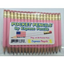 Expresn tuky Polovicn tuky s gumou - Golfov trda Pew Short Mini - estihelnk nabrouen 2 tukov barvy - Pastelove ruov Balcek 36 kapesn