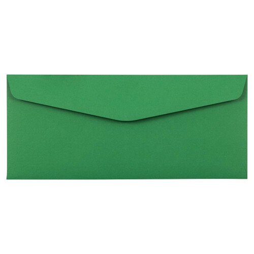 JAM PAPER #10 Χρωματιστοί Φάκελοι - 4 1/8 x 9 1/2 - Πράσινοι Ανακυκλωμένοι - 50/Συσκευασία
