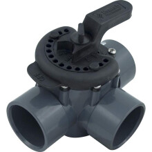 V   lvula desviadora Pentair 263028 de tres puertos con tuber   a de PVC de 2"" - Gris
