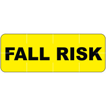 Alert Bands 59713051 Label Poly Fall Risk For-trykt tilstand Standardisering 11/16 """" Bredde 1/4 """" L?ngde gul pakke p? 250