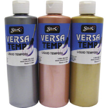 Sax - 1440731 Versatemp Heavy-Body Metallic Tempera Verf 1 Pint Diverse Kleuren Set van 3