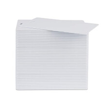 Pack van 100 Witte PVC Kaarten met Sleufpons aan Korte Kant | Grafische Kwaliteit, Standaard CR80 Formaat