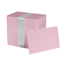 Pacote de 100 Cartões CR80 PVC Rosa | 30 mil da easyIDea