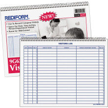 Rediform 9G620 Bezoekerslogboek, 1000 Invoeren, Draad, 50 Blz, 11-Inch x 8-1/2-Inch, Wit