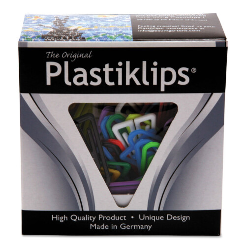 Baumgartens LP0600 Plastiklips Paperclips Groot Geassorteerde Kleuren 200/Doos 1