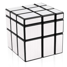 D-FantiX Shengshou kostka lustrzana 3x3x3 kostka predkosci 3x3 lustrzane bloki kostka rσzne ksztalty srebrna kostka 57mm