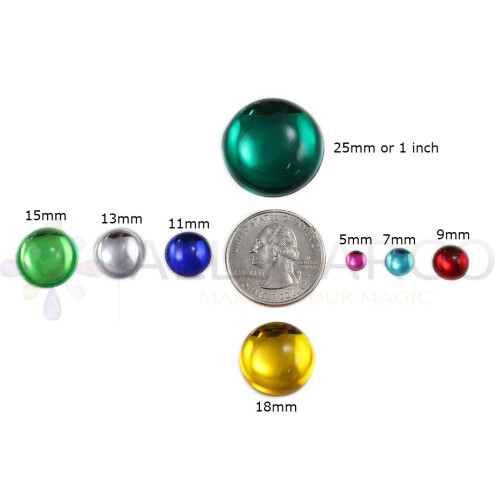 9mm Red Ruby H103 Flat Back Acrylic Round Cabochon Pro Grade - 75 Pieces 2