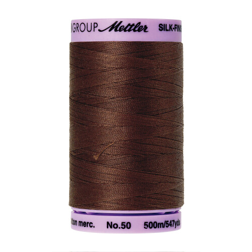 Mettler Silk-Finish Solid Cotton Thread 547 yd/500 m Friar Brown