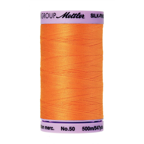 Mettler Silk-Finish Solid Cotton Thread 547 yd/500m Pumpkin