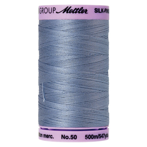 Mettler Silk-Finish Solid Cotton Thread 547 yd/500m Summer Sky