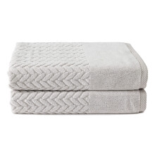 Texere 100% bio Cotton Jacquard 650 GSM Prime-Bath Towel Sett - Entre absorbant Sche et peluche (serviettes de taupe  la lumire du cble 2)