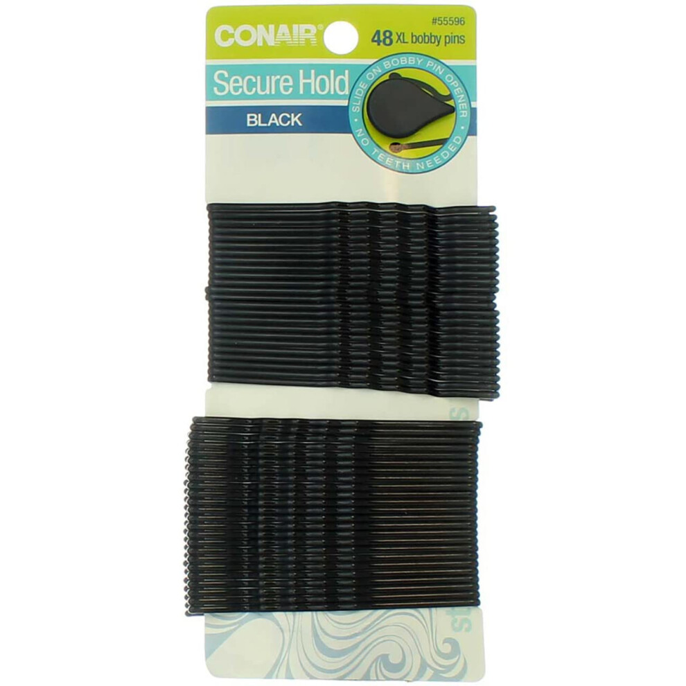 Conair Unisex Black Xtra Long Bobby Pins - 48Ct