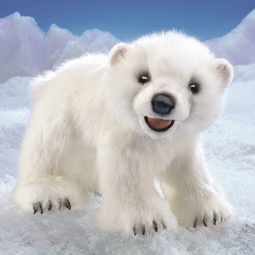Folkmanis Polar Bear Cub Hand Puppet  White  Model:3041 2