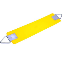 AGPTEK schommelzitje 30,4 x 6 x 0,27 inch tuinschommel voor kinderen en volwassenen met metalen driehoekige ring - geel (113 kg / 250 LB gewichtslimi