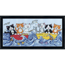 Design Works Crafts at Sea Cats Kit de ponto cruz contado 6 por 14""""