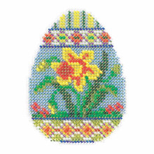 Kit punto croce con uovo di narciso con perline Mill Hill 2015 Bouquet primaverile MH185102
