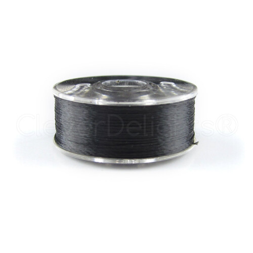 CleverDelights sort st?rrelse L Forviklede spoler - 144 stk. - 75D/2 (60WT) polyestertr?d - 3/8"""" x 13/16"""" 1
