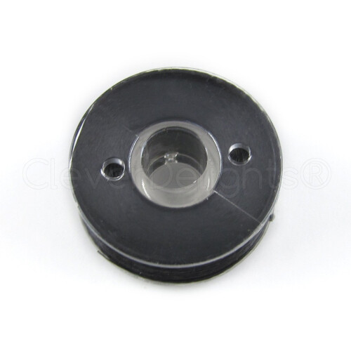 CleverDelights sort st?rrelse L Forviklede spoler - 144 stk. - 75D/2 (60WT) polyestertr?d - 3/8"""" x 13/16"""" 2