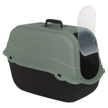 (Green Top) Extra Large Enclosed Cat Litter Tray Filter Box Hooded Large Scoop Toilet Potty