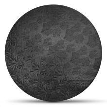 Black Cake Board 12 tommer - Black Cake Drum Cake Boards 12 tommer rund base til kage udsmykningspraksis Board Genanvendelig kagebr?t - Kagepap R