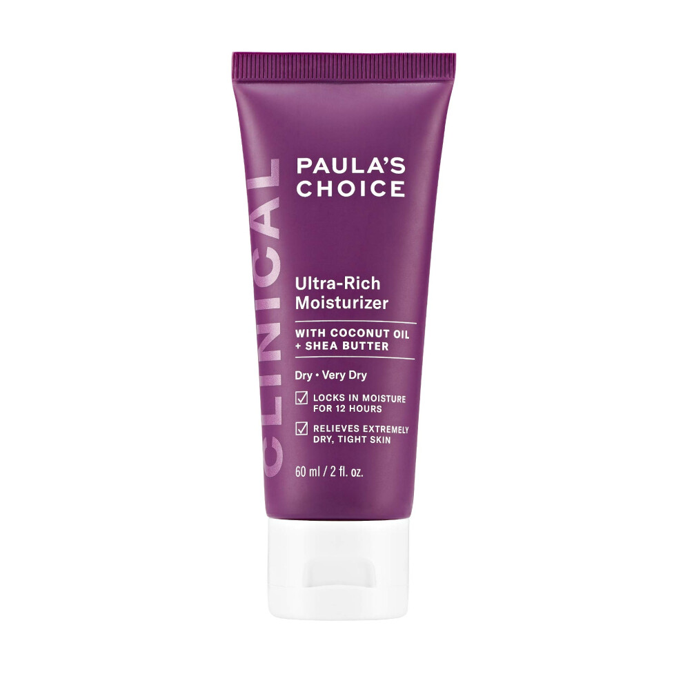 Paula's Choice CLINICAL Ultra-Rich Face Moisturizer with Jojoba  Coconut Oil & Shea Butter  Redness-Prone  Dry  Sensitive Skin  2 Ounce