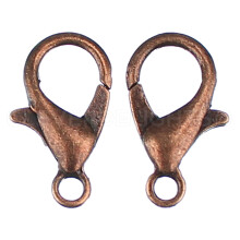100 Unidades - Fechos de Lagosta CleverDelights - 12x6mm - Cor Cobre Antigo