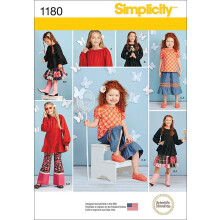Simplicity US1180HH Girl's Top Pants and Skirts Sewing Patterns Sizes 3-6
