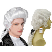 Anogol Hair+Cap Lawyer Fehr gndr parka Colonial Cosplay parka Szintetikus frfi parka Fehr Cosplay parka Cosplay jelmez Parka Halloween Wit