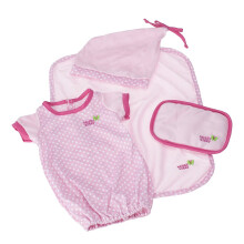 JC Toys Doll pentru bebelu?i Dolitari Eco -lavabile ?i reutilizabile 4 pachete se potrive?te papu?ilor de 14 pna la 18 inci n roz/alb/gri