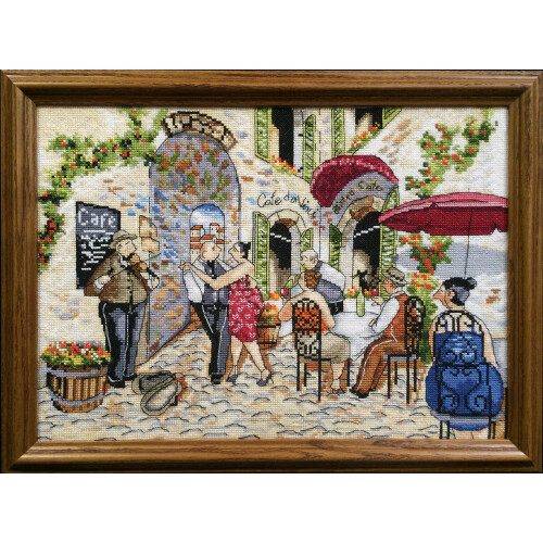 Design Works Crafts 10"" x 14"" telpatroon Caf? Dans Wit