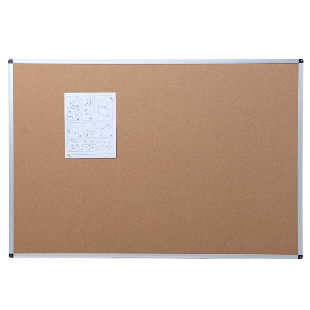 Tableau d'affichage en li   ge VIZ-PRO 24 x 18 pouces, cadre en aluminium argent