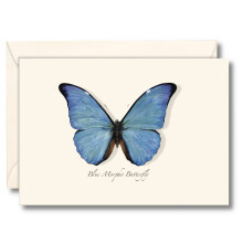 Earth Sky + Water - Set de Tarjetas Notas Mariposa Morfo Azul - 8 Tarjetas en Blanco con Sobres